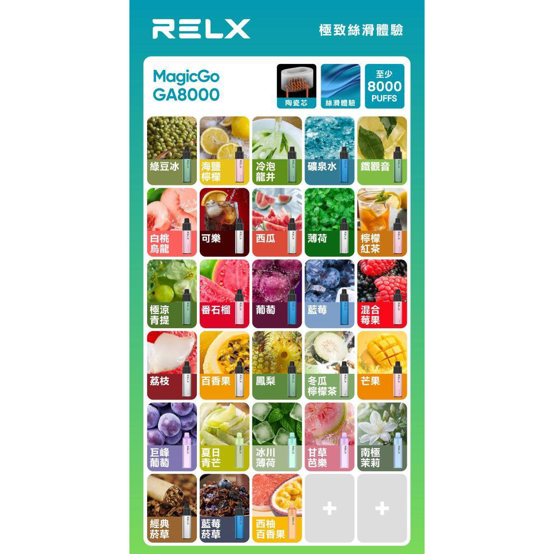 RELX拋棄式｜8000口